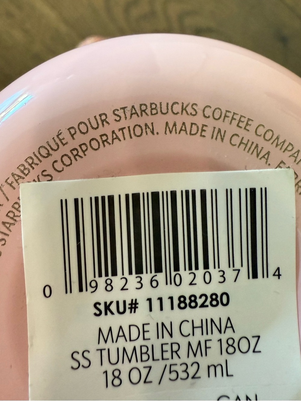Miffy x Starbucks Pink Stainless Travel Coffee Tumbler. NWT 18oz - Picture 4 of 4
